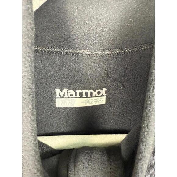 Marmot Stretch Fleece 1/2 Zip Jacket Mens Size Medium Black Pullover Long Sleeve - Picture 3 of 8